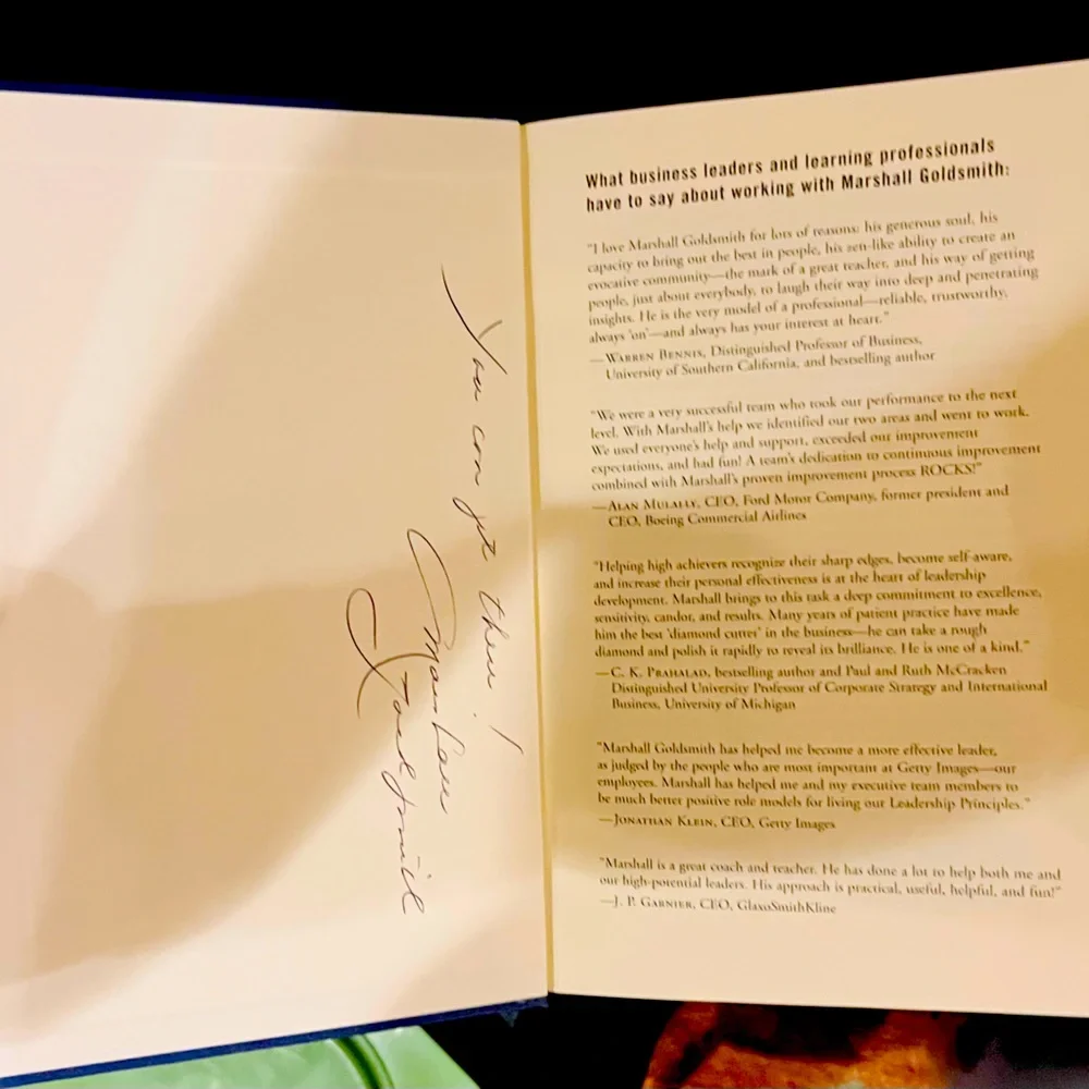 What Got you Here Won’t Get You There hardback book
